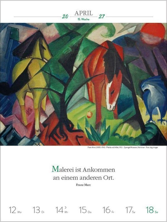 Produktbild: Literaturkalender Kunst 2027