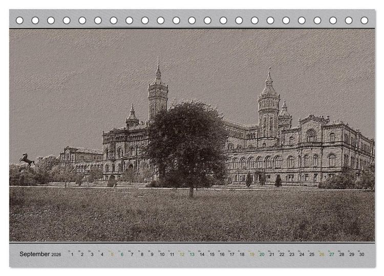 Produktbild: Hannover, alte Aufnahmen neu interpretiert. (Tischkalender 2026 DIN A5 quer), CALVENDO Monatskalender