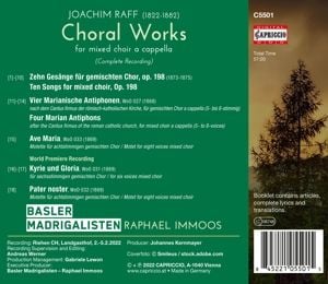 Produktbild: Joachim Raff: Choral Works for mixed choir