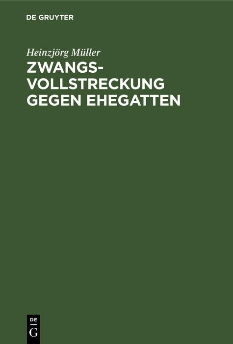 Produktbild: Zwangsvollstreckung gegen Ehegatten
