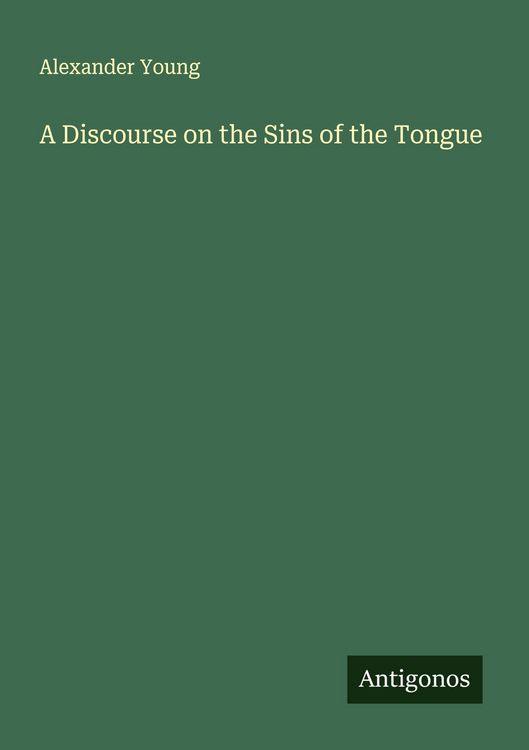 Produktbild: A Discourse on the Sins of the Tongue