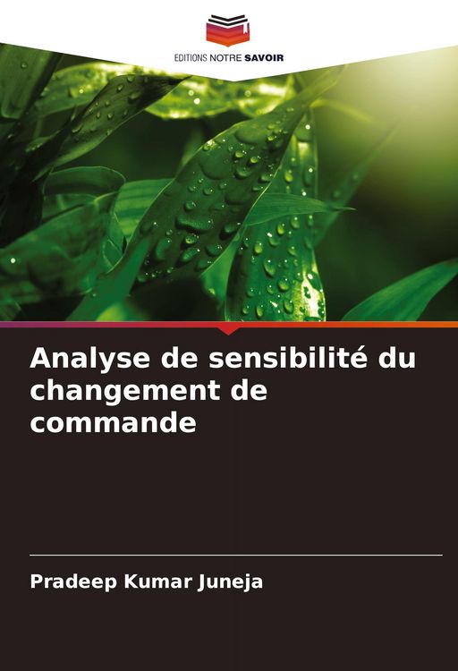 Produktbild: Analyse de sensibilit&eacute; du changement de commande