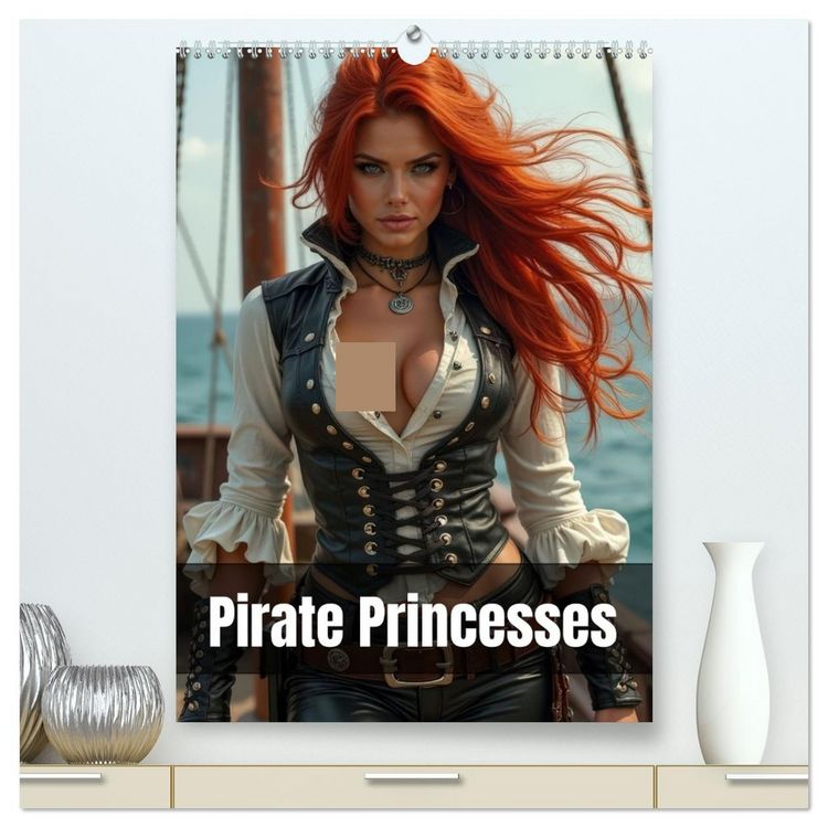 Produktbild: Pirate princesses (High Quality Premium Wall Calendar 2026 DIN A2 portrait),CALVENDO 12 Month Wall Calendar
