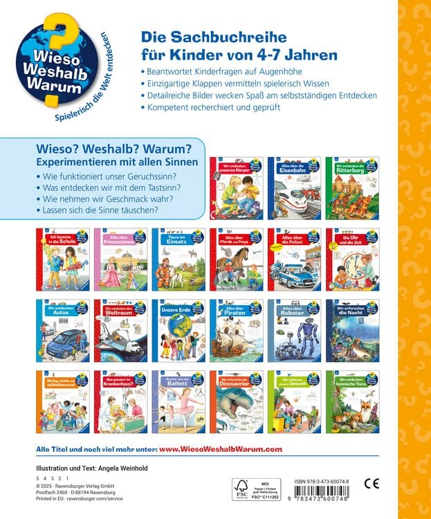 Produktbild: Wieso? Weshalb? Warum? Kernreihe, Band 31 - Experimentieren mit allen Sinnen