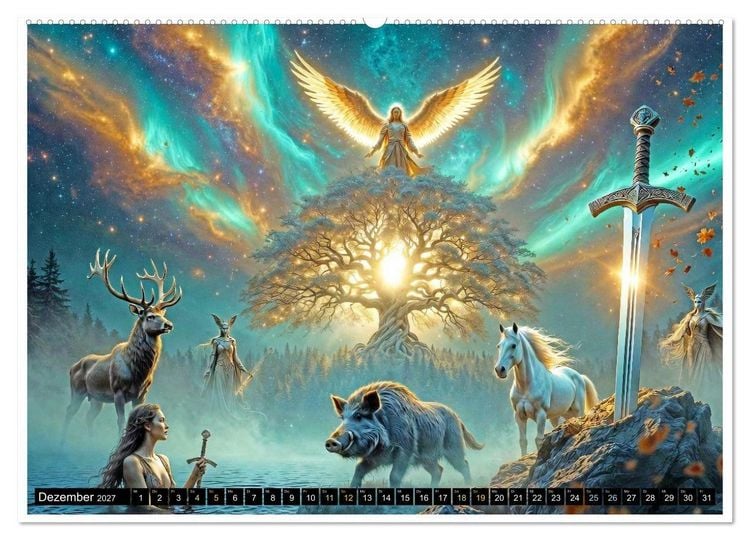 Produktbild: Keltischer Schatten (Wandkalender 2027 DIN A2 quer), CALVENDO Monatskalender