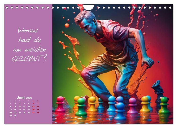 Produktbild: KI Mut - Trau Dich und stell Dir die richtige Frage (Wandkalender 2026 DIN A4 quer), CALVENDO Monatskalender