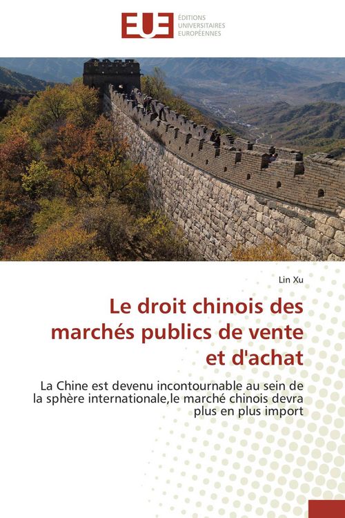 Produktbild: Le droit chinois des march&eacute;s publics de vente et d'achat