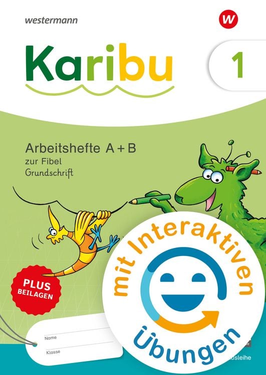 Produktbild: Karibu. Paket Arbeitshefte 1 (A+B) Grundschrift mit interaktiven Übungen zur Fibel Ausleihe plus Beilagen 1b