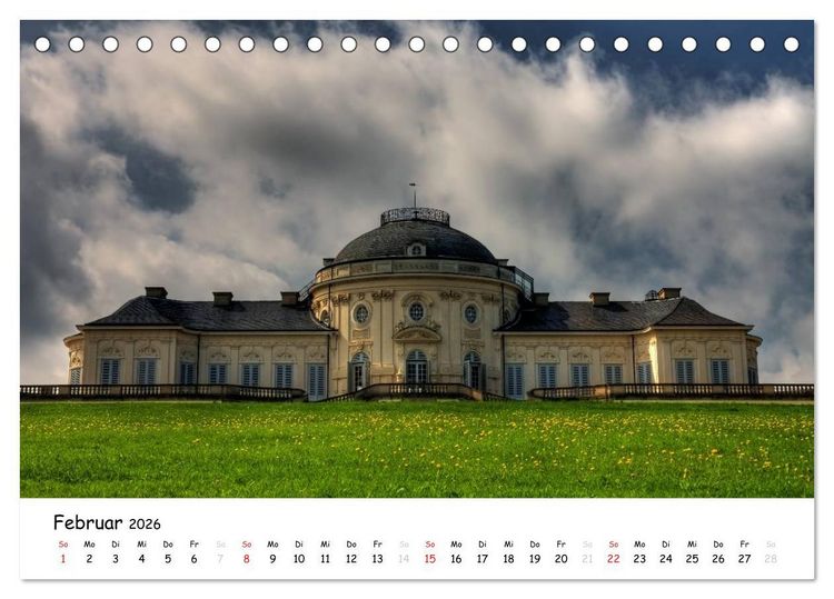 Produktbild: Schl&ouml;sser und G&auml;rten S&uuml;ddeutschland (Tischkalender 2026 DIN A5 quer), CALVENDO Monatskalender