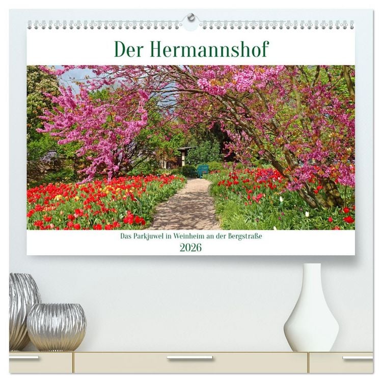 Produktbild: Der Hermannshof Das Parkjuwel in Weinheim an der Bergstra&szlig;e (hochwertiger Premium Wandkalender 2026 DIN A2 quer), Kunstdruck in Hochglanz
