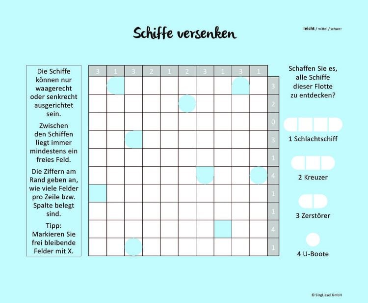 Produktbild: Schiffe versenken f&uuml;r 1 Spieler 1