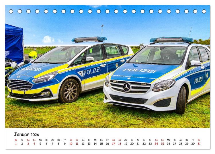 Produktbild: Blaulichttag, unsere Retter! (Tischkalender 2026 DIN A5 quer), CALVENDO Monatskalender