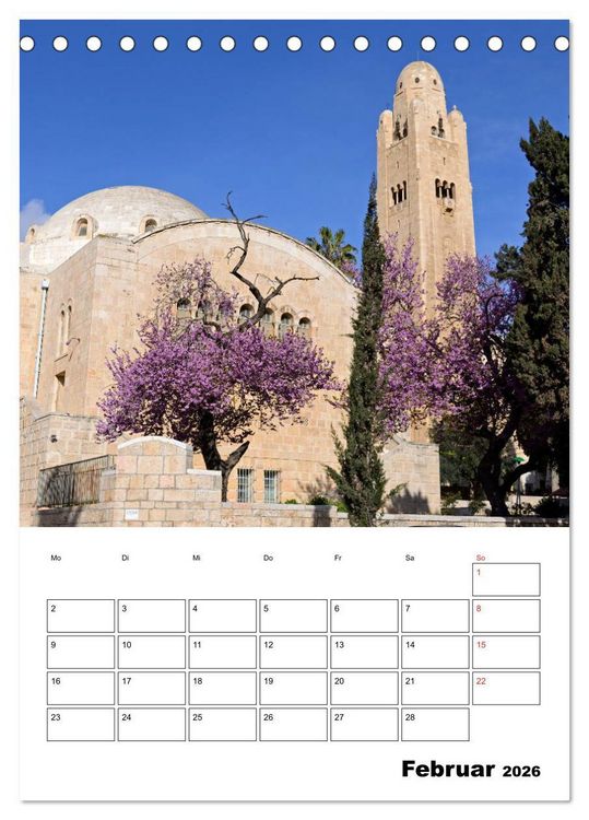 Produktbild: Israel - Der Monatsplaner 2026 (Tischkalender 2026 DIN A5 hoch), CALVENDO Monatskalender