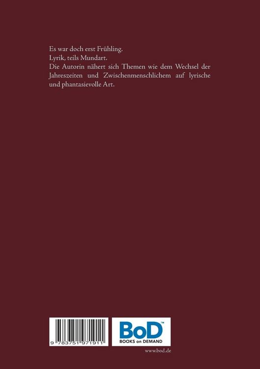Produktbild: Es war doch erst Fr&uuml;hling