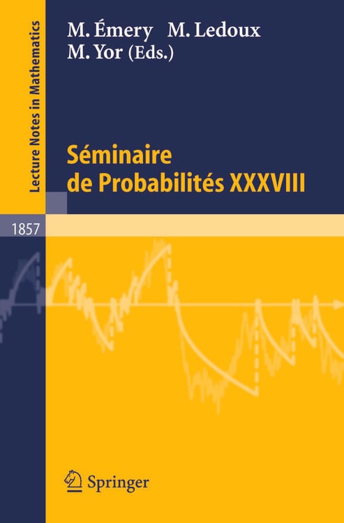 Produktbild: S&eacute;minaire de Probabilit&eacute;s XXXVIII