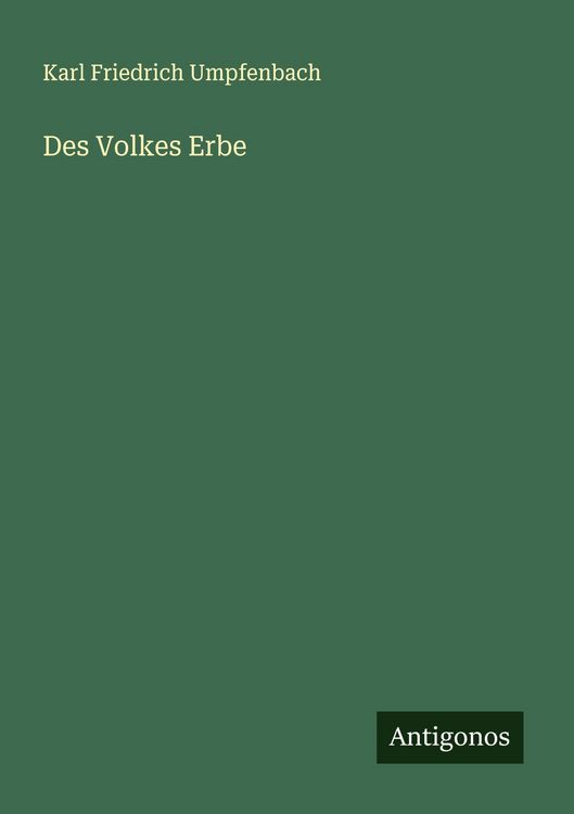 Produktbild: Des Volkes Erbe