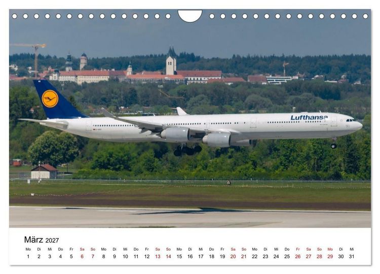 Produktbild: Airbus A340 Der fliegende Bleistift (Wandkalender 2027 DIN A4 quer), CALVENDO Monatskalender