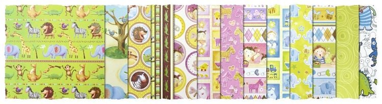Produktbild: URSUS Spezialpapiere Design Paper Pack Glitter Kids, 30 Blatt