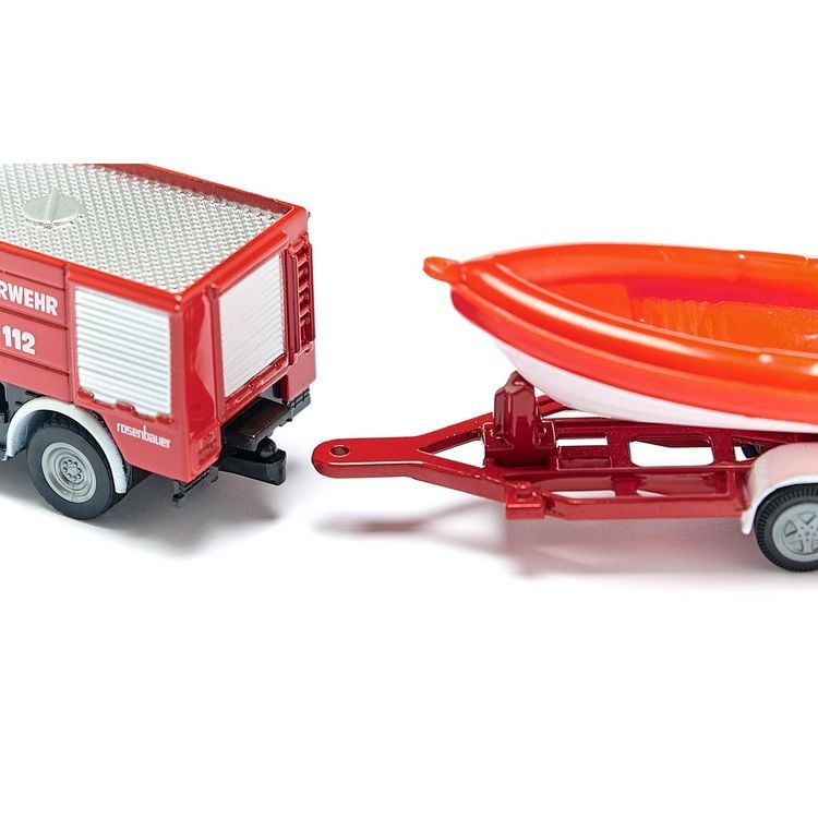 Produktbild: Siku 1636 Unimog Feuerwehr mit Boot