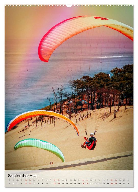 Produktbild: Paragliding - einfach Spa&szlig; (hochwertiger Premium Wandkalender 2026 DIN A2 hoch), Kunstdruck in Hochglanz