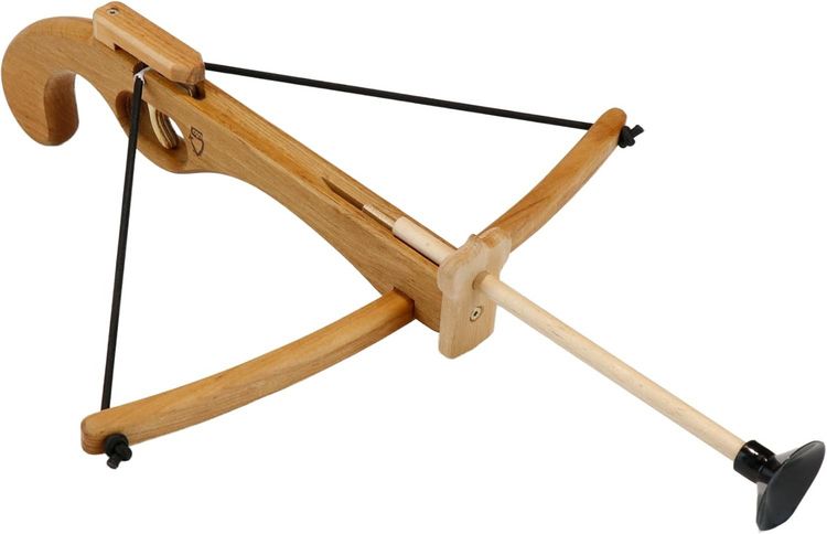 Produktbild: BestSaller 1243 - Kinder-Handarmbrust inkl. 3 Pfeilen, 31cm, Erlenholz ge&ouml;lt, Holz-Handarmbrust