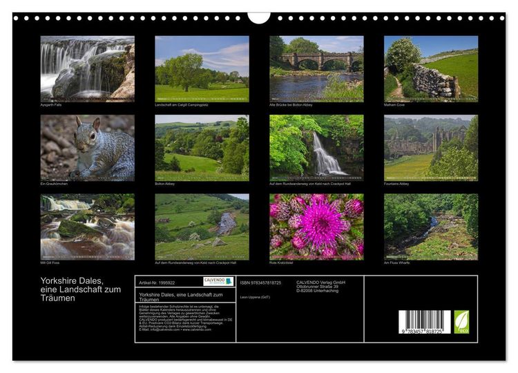 Produktbild: Yorkshire Dales, eine Landschaft zum Tr&auml;umen (Wandkalender 2026 DIN A3 quer), CALVENDO Monatskalender