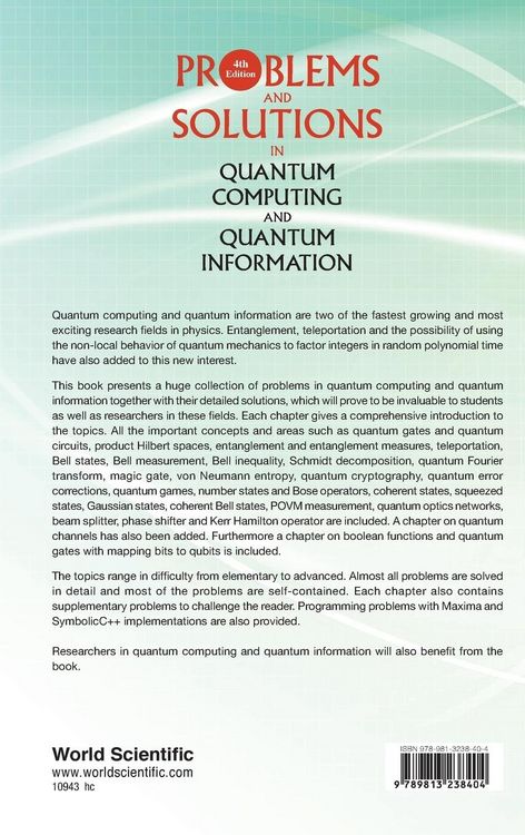 Produktbild: Prob & Sol Quantum Comp (4th Ed)