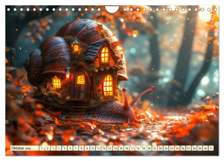 Produktbild: My home is my castle - flotte Schnecken unterwegs (Wandkalender 2026 DIN A4 quer), CALVENDO Monatskalender