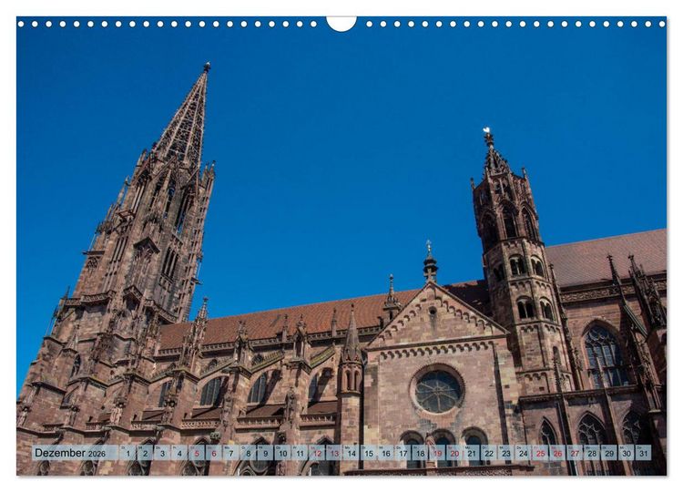 Produktbild: Freiburg im Breisgau - Die Schwarzwaldmetropole (Wandkalender 2026 DIN A3 quer), CALVENDO Monatskalender