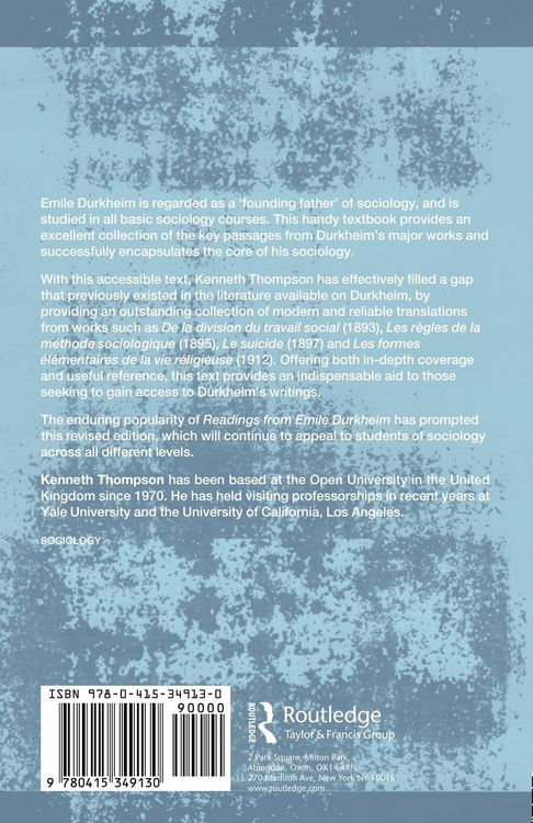 Produktbild: Readings from Emile Durkheim