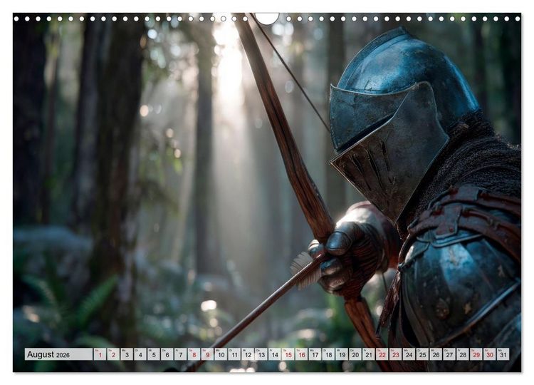 Produktbild: Ritter - Legenden aus Stahl und Ehre (Wandkalender 2026 DIN A3 quer), CALVENDO Monatskalender