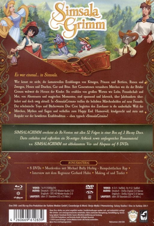 Produktbild: SimsalaGrimm - Die komplette Serie - Special Edition (8 DVD + 3 Blu-ray)