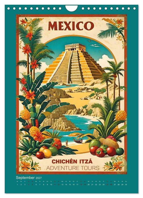 Produktbild: Exotic Travel Poster - nostalgische Abenteuerreisen um die Welt (Wandkalender 2027 DIN A4 hoch), CALVENDO Monatskalender