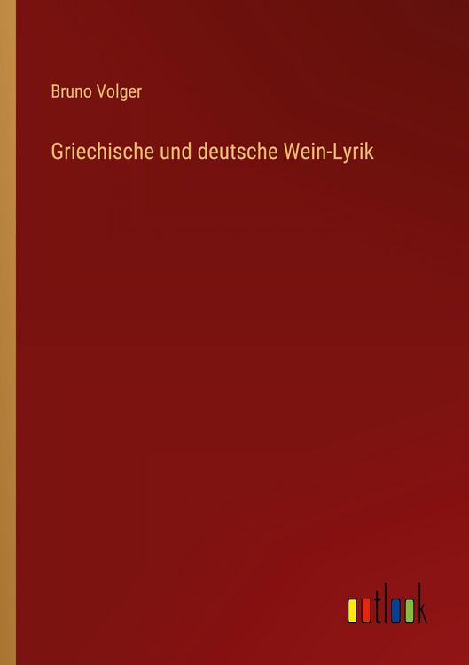 Produktbild: Griechische und deutsche Wein-Lyrik