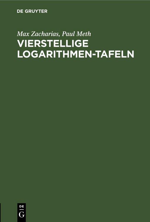 Produktbild: Vierstellige Logarithmen-Tafeln