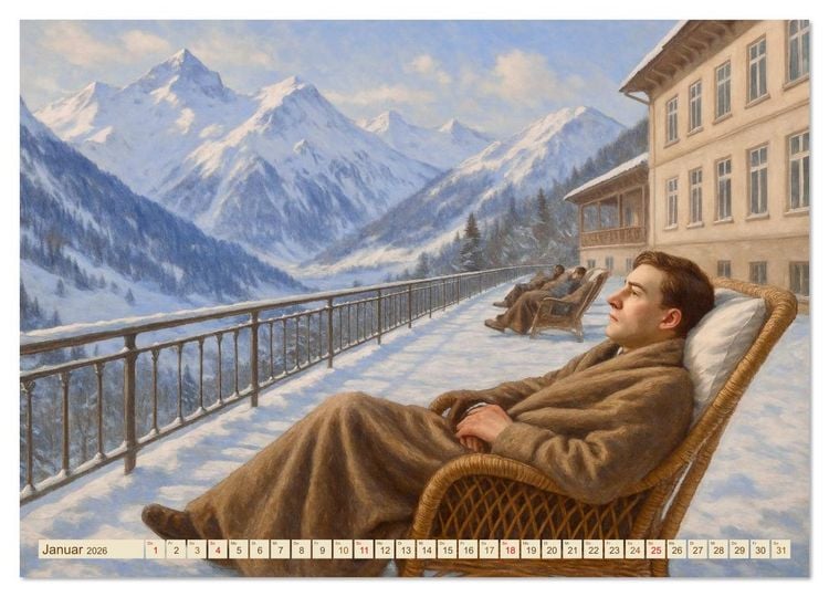Produktbild: Thomas Mann. Sein Leben, seine Werke (Wandkalender 2026 DIN A2 quer), CALVENDO Monatskalender