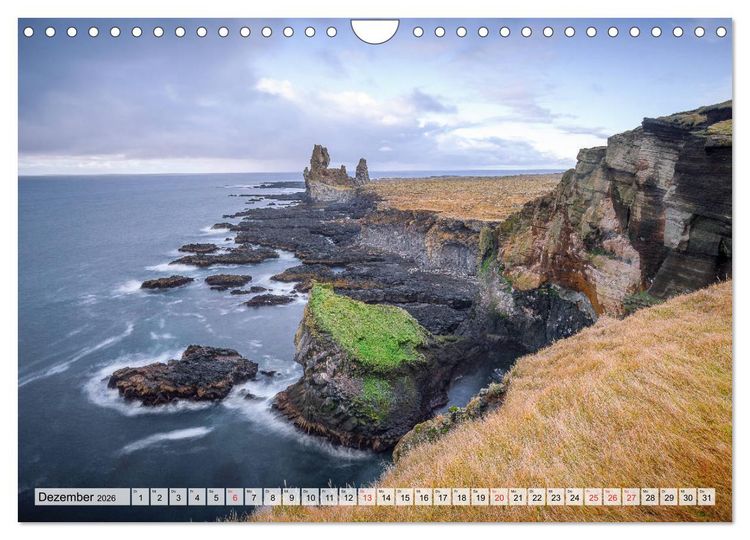 Produktbild: Island - Augenblicke 2026 (Wandkalender 2026 DIN A4 quer), CALVENDO Monatskalender