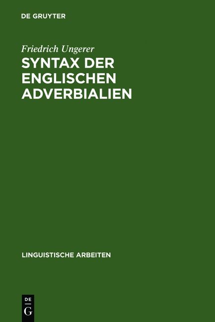 Produktbild: Syntax der englischen Adverbialien