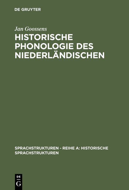 Produktbild: Historische Phonologie des Niederl&auml;ndischen