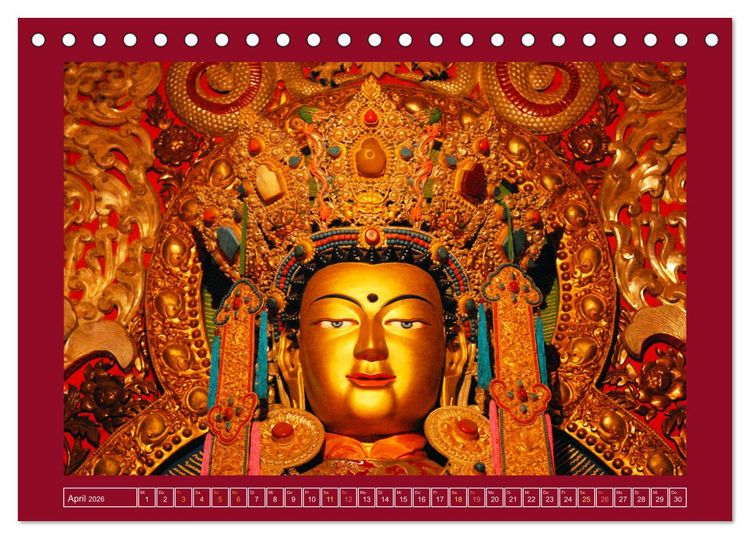 Produktbild: Buddhas & Bhodisattvas (Tischkalender 2026 DIN A5 quer), CALVENDO Monatskalender