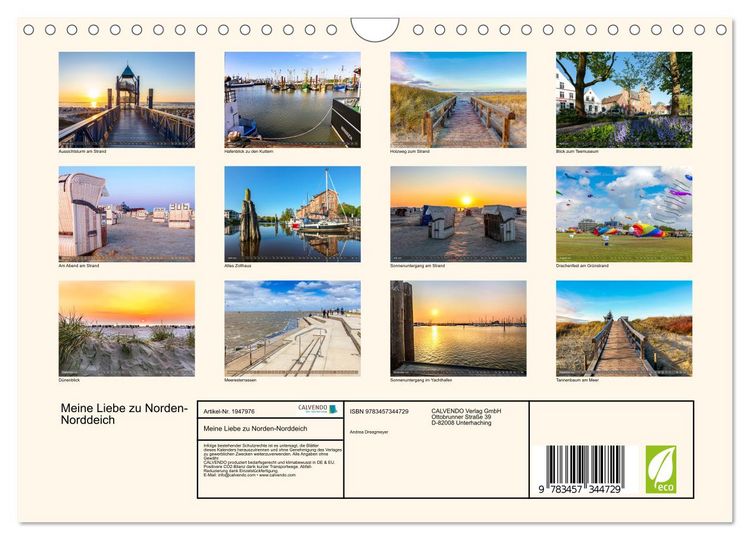 Produktbild: Meine Liebe zu Norden-Norddeich (Wandkalender 2026 DIN A4 quer), CALVENDO Monatskalender