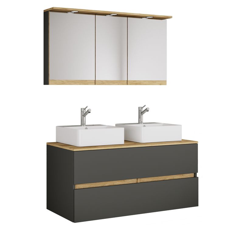 Produktbild: 4 tlg. Badm&ouml;bel-Set mit Waschbecken Cosila-A 111cm