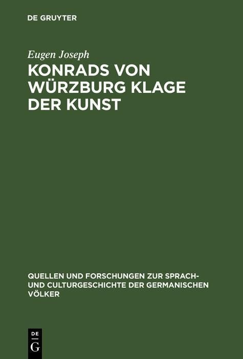 Produktbild: Konrads von W&uuml;rzburg Klage der Kunst