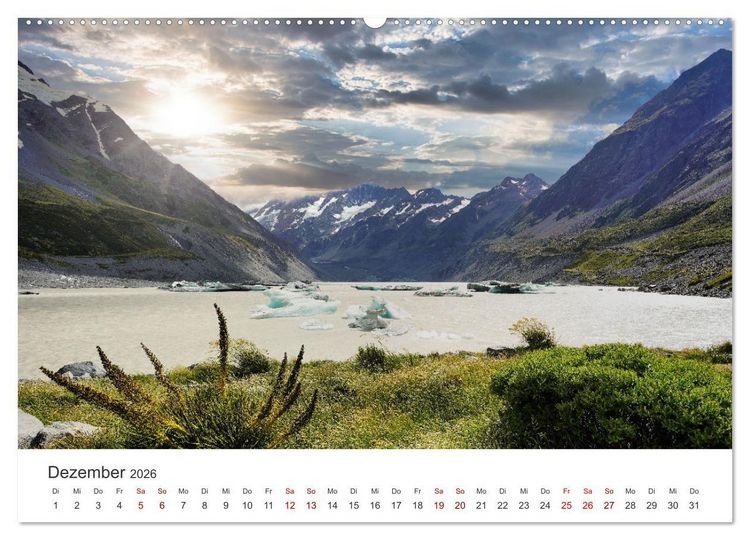 Produktbild: Neuseeland Trauminsel im S&uuml;dpazifik (hochwertiger Premium Wandkalender 2026 DIN A2 quer), Kunstdruck in Hochglanz