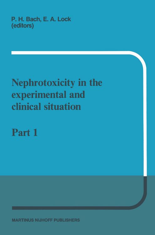 Produktbild: Nephrotoxicity in the experimental and clinical situation