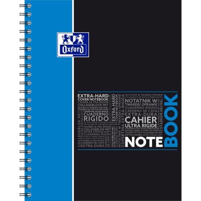 Produktbild: OXFORD Studium A4+ Hardcover doppelspiralgebundenes Notebook, 7 mm liniert, 80 Blatt, SCRIBZEE&reg; kompatibel, 1 St&uuml;ck sortiert