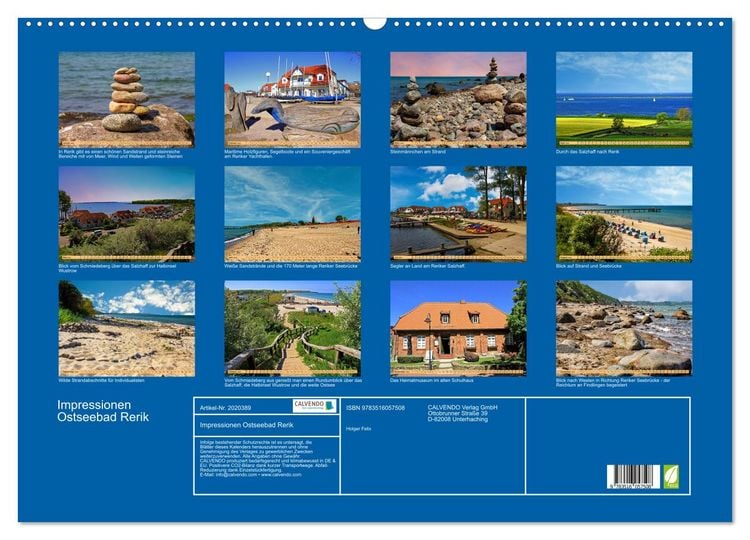 Produktbild: Impressionen Ostseebad Rerik (Wandkalender 2026 DIN A2 quer), CALVENDO Monatskalender