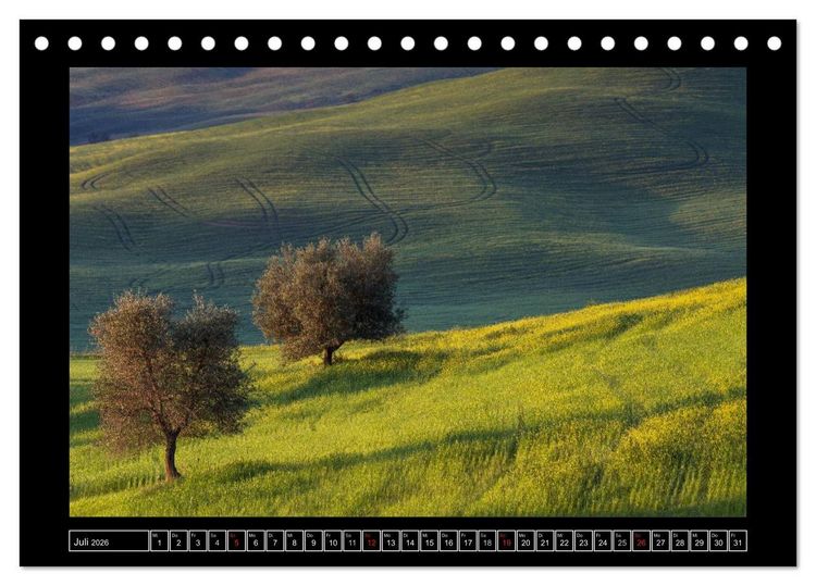 Produktbild: Toskana - Die Magie des Val d'Orcia (Tischkalender 2026 DIN A5 quer), CALVENDO Monatskalender
