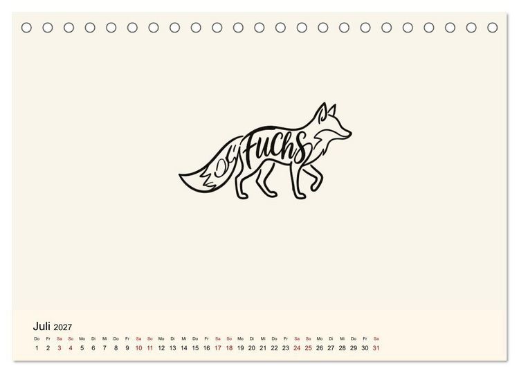 Produktbild: Buchstabentiere (Tischkalender 2027 DIN A5 quer), CALVENDO Monatskalender