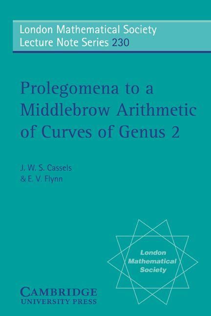 Produktbild: Prolegomena to a Middlebrow Arithmetic of Curves of Genus 2